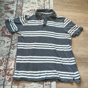 Grey striped collar shirt